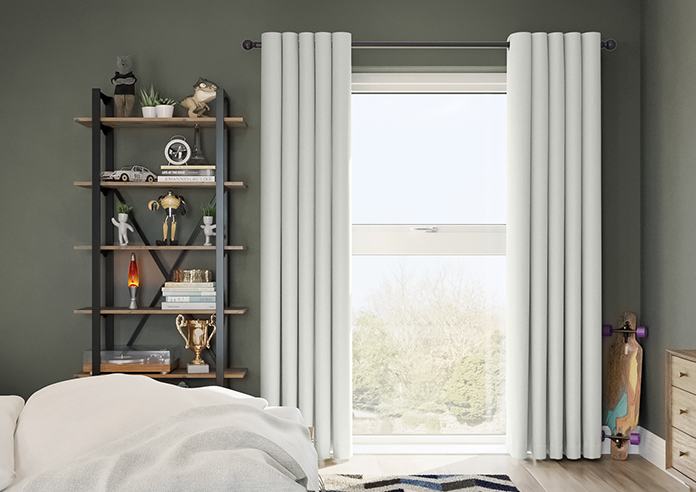 Akoya Faux Silk, Lustre Pure Silver - Made to Measure Curtains - Image 3